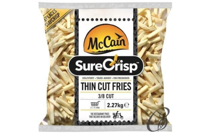 5/16 Thin Cut Skin-On Frozen French Fried Potatoes - Feesers